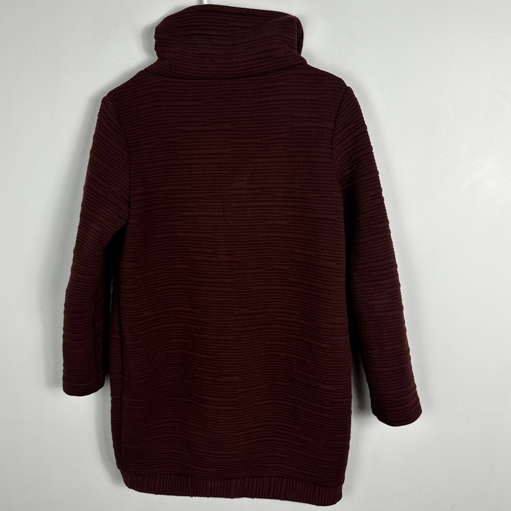 Cokluch Canada Brown Ribbed Turtleneck Sweater Dress Womens Sz Medium Boho Cowl - Picture 8 of 16
